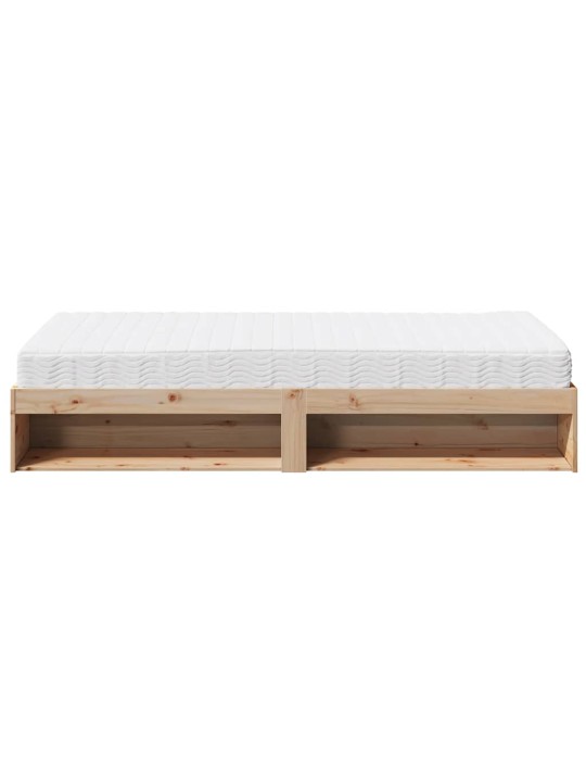Válenda s matrací 80 x 200 cm masivní borové dřevo