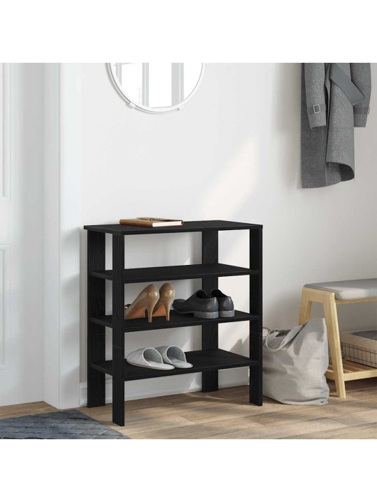 Botník černý 61x32x70 cm kompozitní dřevo