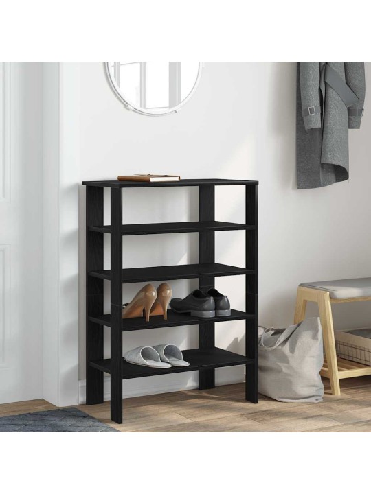 Botník černý 61x32x87,5 cm kompozitní dřevo