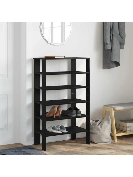 Botník černý 61x32x105 cm kompozitní dřevo