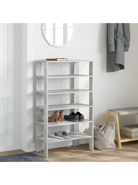 Botník betonově šedý 61x32x105 cm kompozitní dřevo