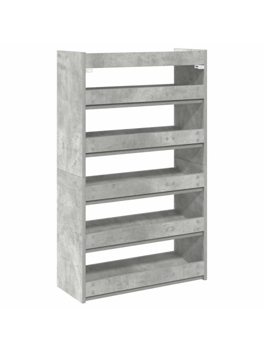 Botník betonově šedý 60x25x100 cm kompozitní dřevo