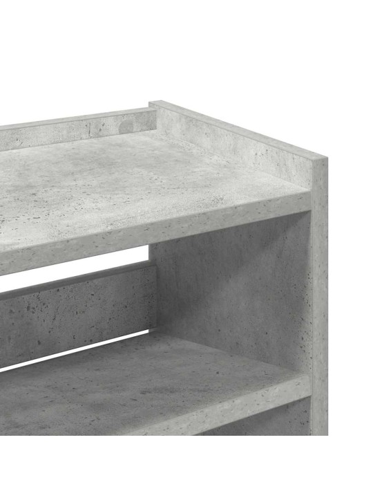 Botník betonově šedý 60x25x100 cm kompozitní dřevo