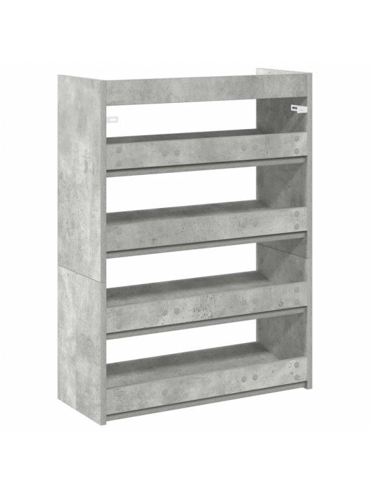 Botník betonově šedý 60x25x81 cm kompozitní dřevo