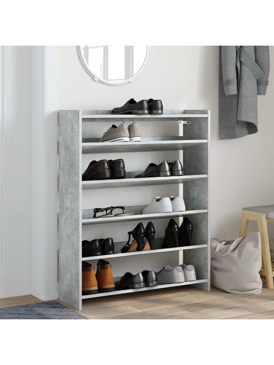 Botník betonově šedý 80x25x100 cm kompozitní dřevo