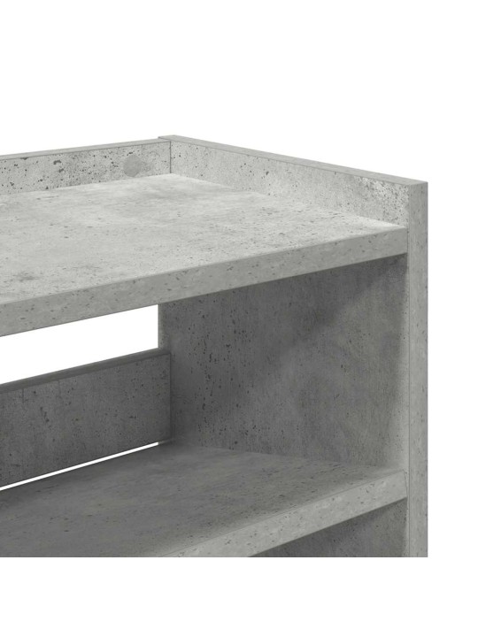 Botník betonově šedý 80x25x100 cm kompozitní dřevo
