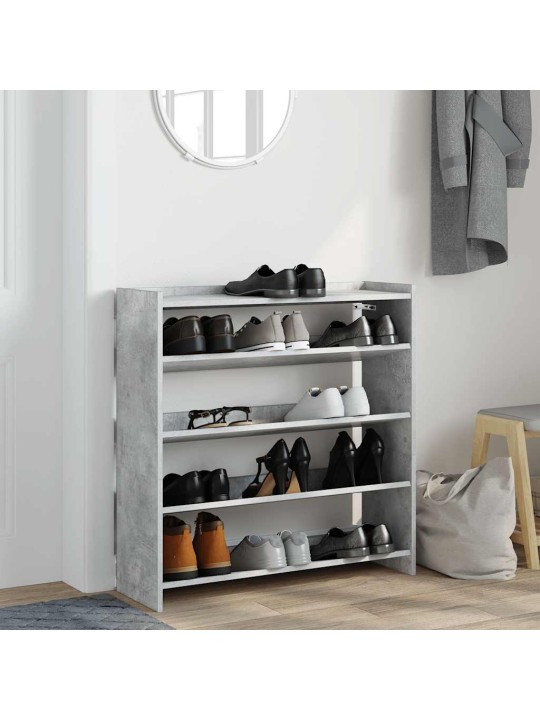 Botník betonově šedý 80x25x81 cm kompozitní dřevo