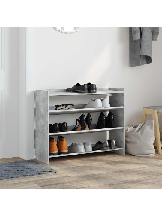 Botník betonově šedý 80x25x62 cm kompozitní dřevo