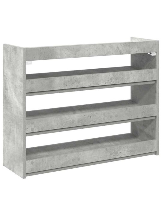 Botník betonově šedý 80x25x62 cm kompozitní dřevo