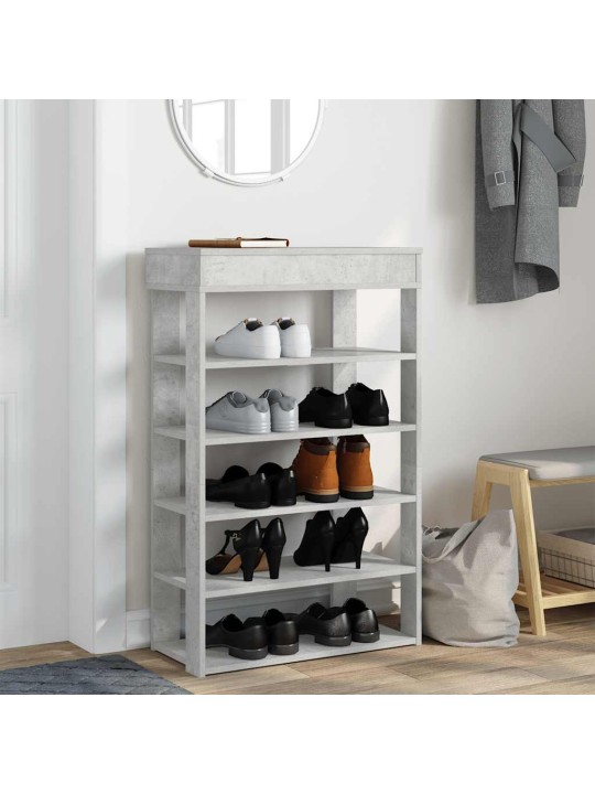 Botník betonově šedý 60x30x98 cm kompozitní dřevo