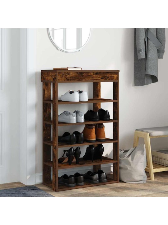 Botník kouřový dub 60x30x98 cm kompozitní dřevo