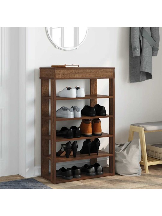 Botník hnědý dub 60x30x98 cm kompozitní dřevo