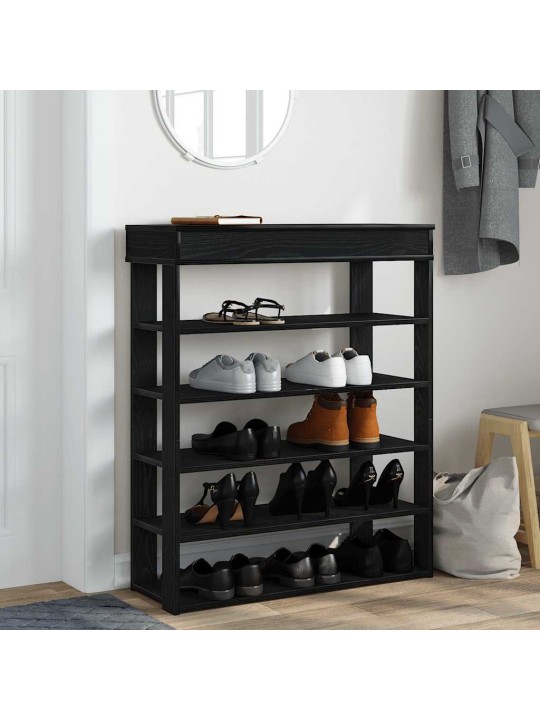 Botník černý 80x30x98 cm kompozitní dřevo