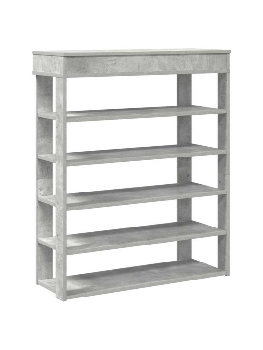 Shoe rack betonově dub 80x30x98 cm kompozitní dřevo