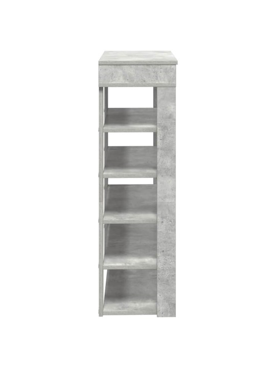 Shoe rack betonově dub 80x30x98 cm kompozitní dřevo