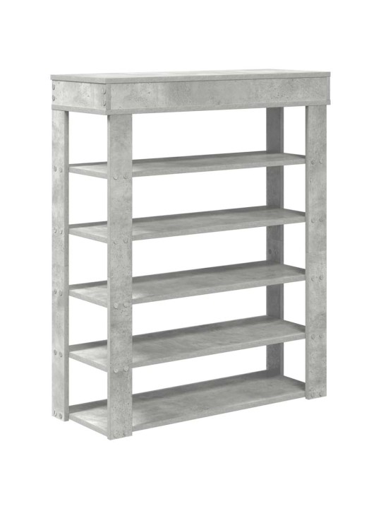 Shoe rack betonově dub 80x30x98 cm kompozitní dřevo