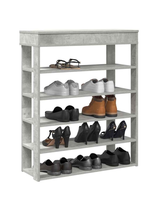 Shoe rack betonově dub 80x30x98 cm kompozitní dřevo