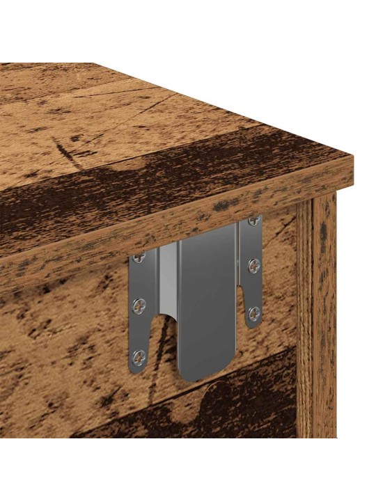 Nástěnná police se zásuvkami old wood 60 x 25 x 15 cm kompozit