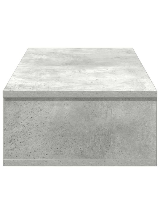 Nástěnná police se zásuvkami betonově šedá 80x31x17 cm kompozit
