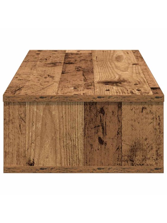 Nástěnná police se zásuvkami old wood 80 x 31 x 17 cm kompozit