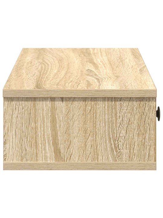 Nástěnná police se zásuvkami dub sonoma 100x37,5x19 cm kompozit