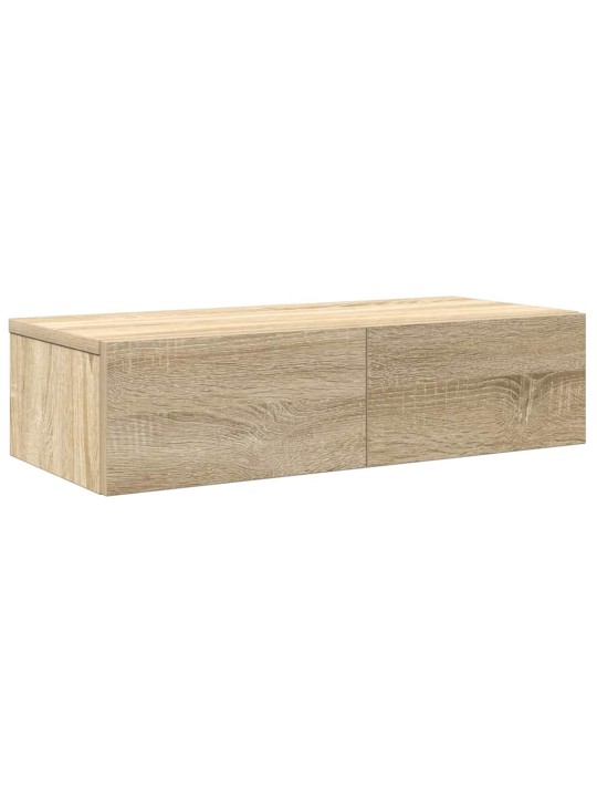 Nástěnná police se zásuvkami dub sonoma 60x26,5x15 cm kompozit