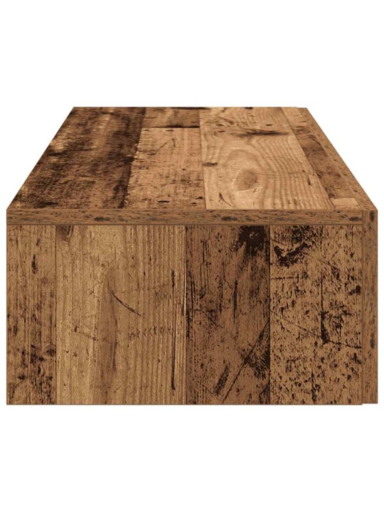 Nástěnná police se zásuvkami old wood 60x26,5x15 cm kompozit