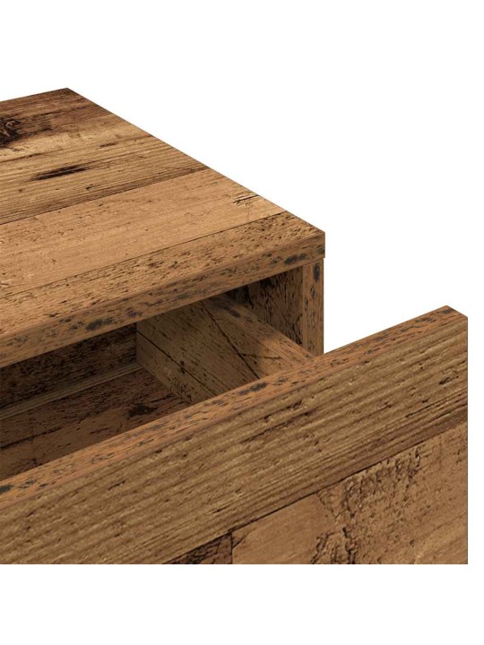 Nástěnná police se zásuvkami old wood 60x26,5x15 cm kompozit