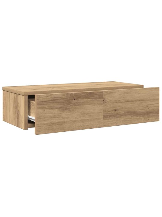 Nástěnná police se zásuvkami dub artisan 60x26,5x15 cm kompozit