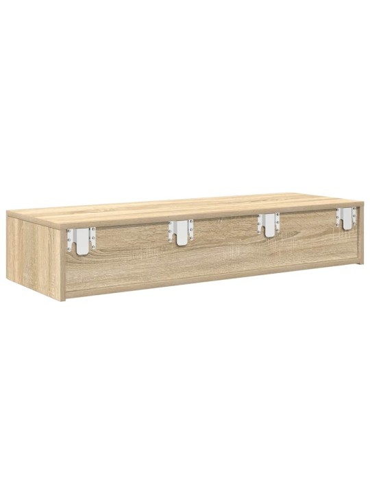 Nástěnná police se zásuvkami dub sonoma 100x36x19 cm kompozit