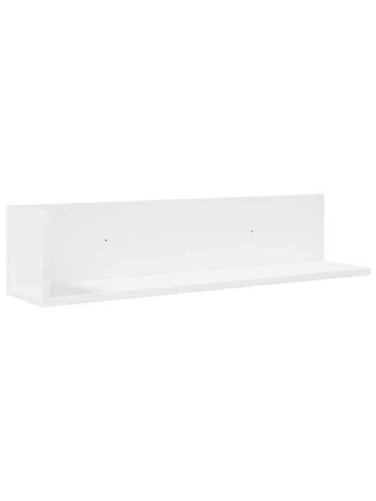 Nástěnné police 2 ks bílé 75 x 16,5 x 16,5 cm kompozitní dřevo
