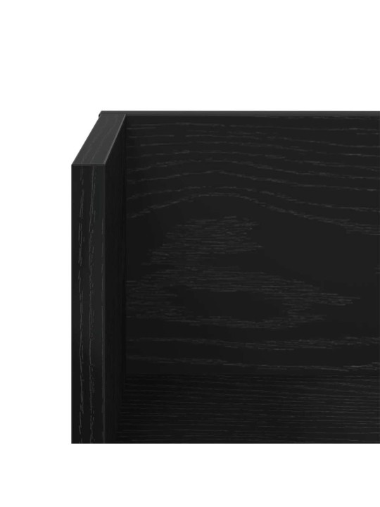 Nástěnné police 2 ks černé 75 x 16,5 x 16,5 cm kompozitní dřevo