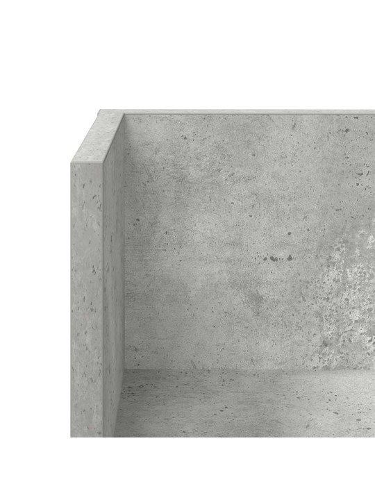 Nástěnné police 2 ks betonově šedé 75 x 16,5 x 16,5 cm kompozit