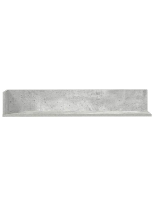Nástěnné police 2 ks betonově šedé 100x16,5x16,5 cm kompozit