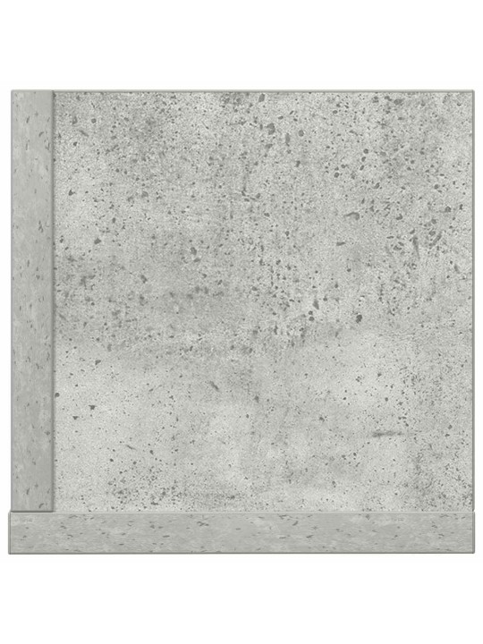 Nástěnné police 2 ks betonově šedé 100x16,5x16,5 cm kompozit