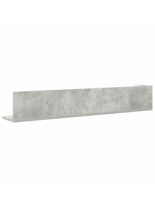 Nástěnné police 2 ks betonově šedé 100x16,5x16,5 cm kompozit