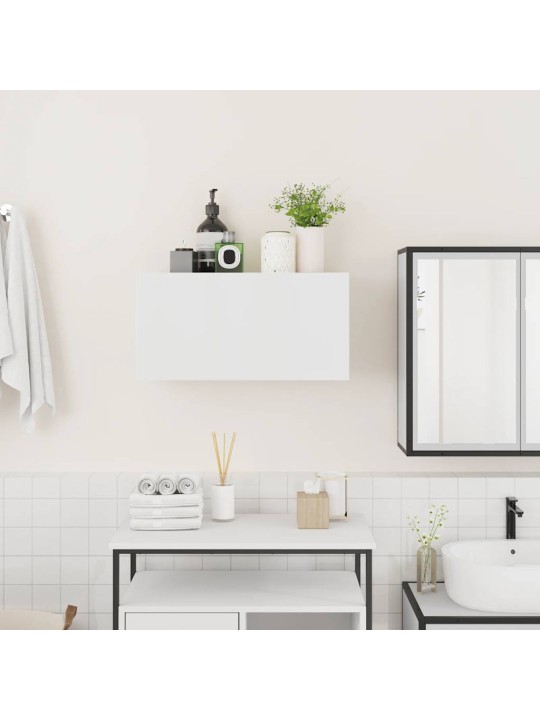 Koupelnová nástěnná skříňka bílá 60x25x30 cm kompozitní dřevo