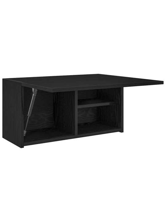 Koupelnová nástěnná skříňka černá 60x25x30 cm kompozitní dřevo