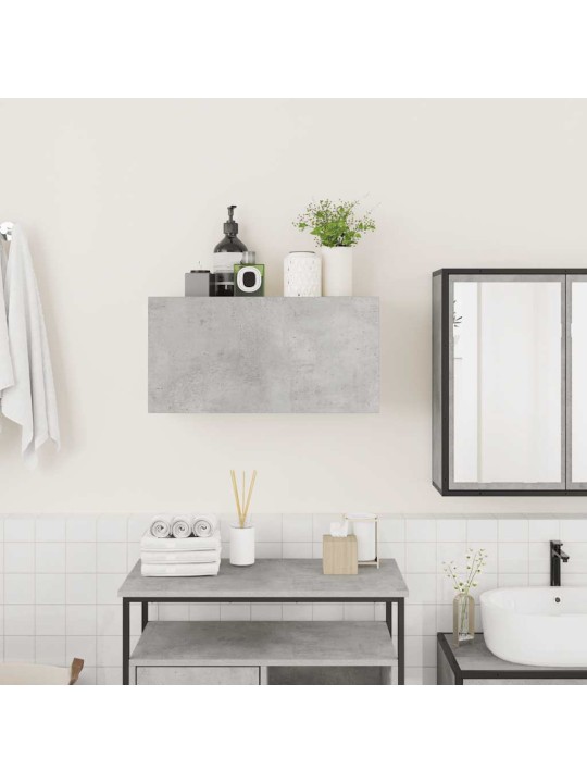 Koupelnová nástěnná skříňka betonově šedá 60x25x30 cm kompozit