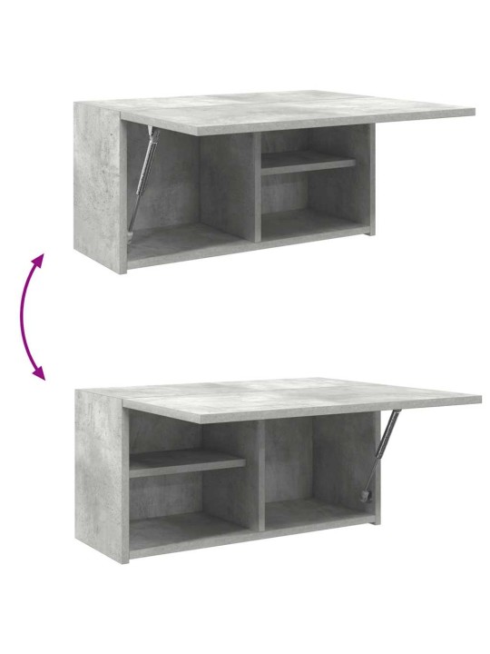 Koupelnová nástěnná skříňka betonově šedá 60x25x30 cm kompozit