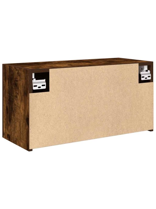 Koupelnová nástěnná skříňka kouřový dub 60x25x30 cm kompozit