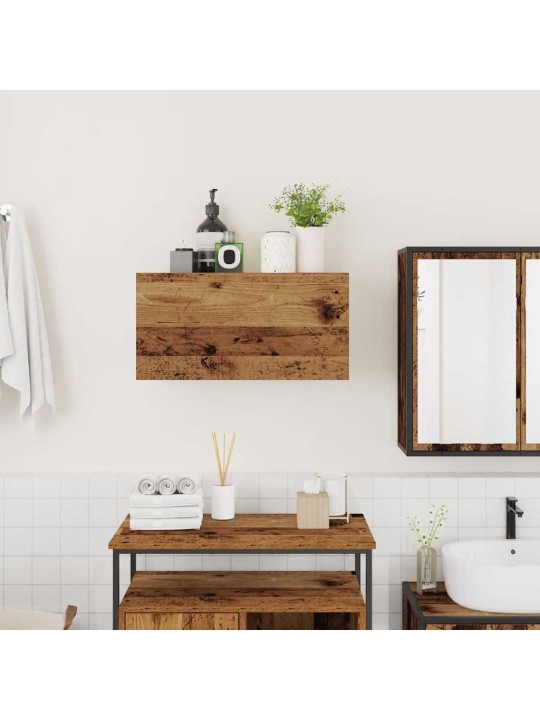 Koupelnová nástěnná skříňka old wood 60 x 25 x 30 cm kompozit