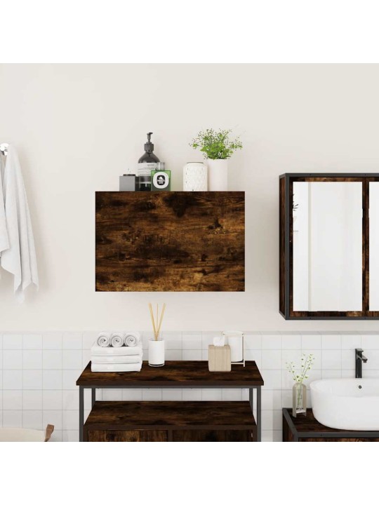 Koupelnová nástěnná skříňka kouřový dub 60x25x40 cm kompozit