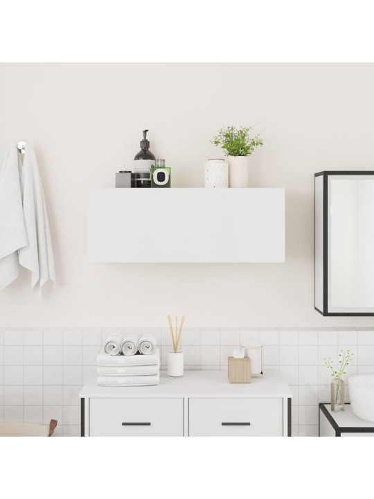 Koupelnová nástěnná skříňka bílá 80x25x30 cm kompozitní dřevo