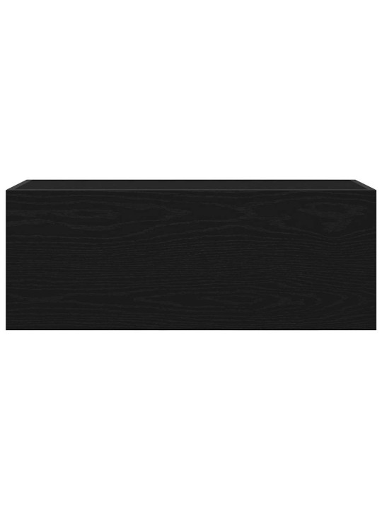 Koupelnová nástěnná skříňka černá 80x25x30 cm kompozitní dřevo