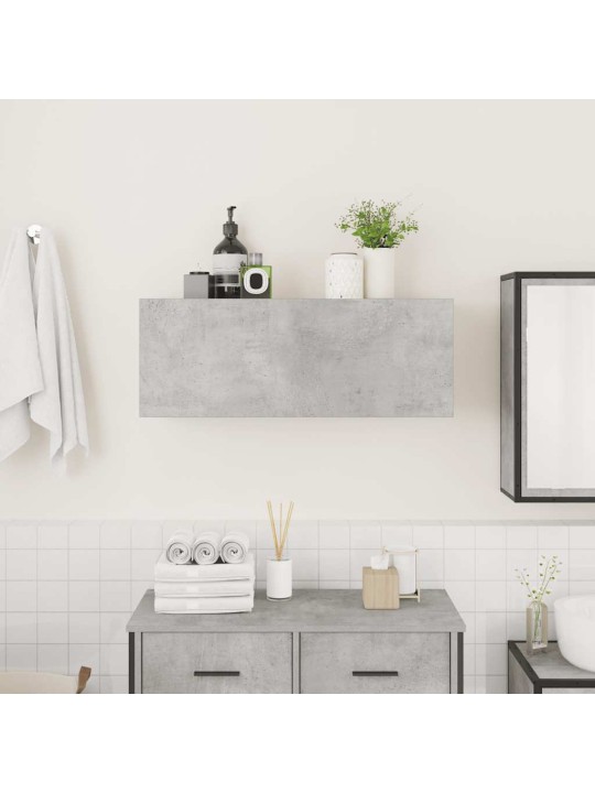 Koupelnová nástěnná skříňka betonově šedá 80x25x30 cm kompozit