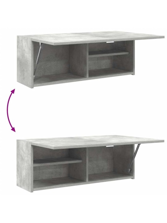 Koupelnová nástěnná skříňka betonově šedá 80x25x30 cm kompozit