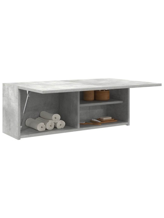 Koupelnová nástěnná skříňka betonově šedá 80x25x30 cm kompozit