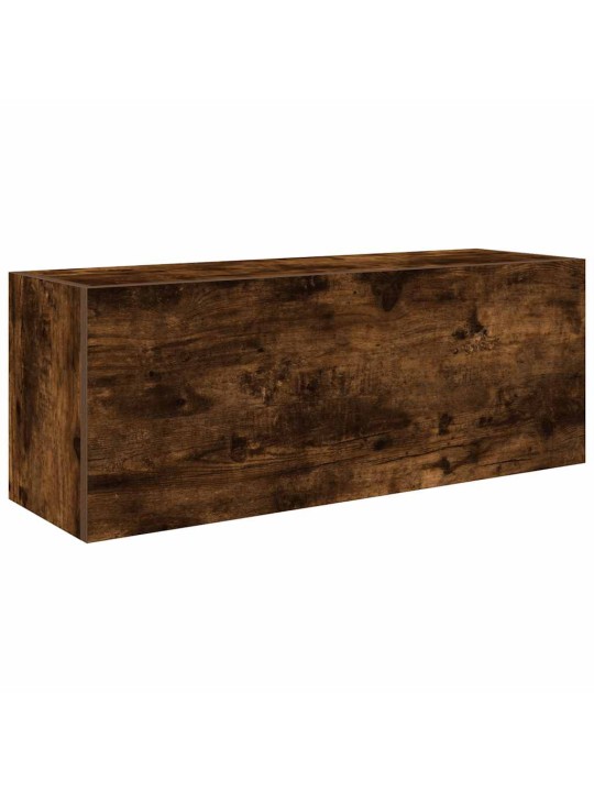 Koupelnová nástěnná skříňka kouřový dub 80x25x30 cm kompozit