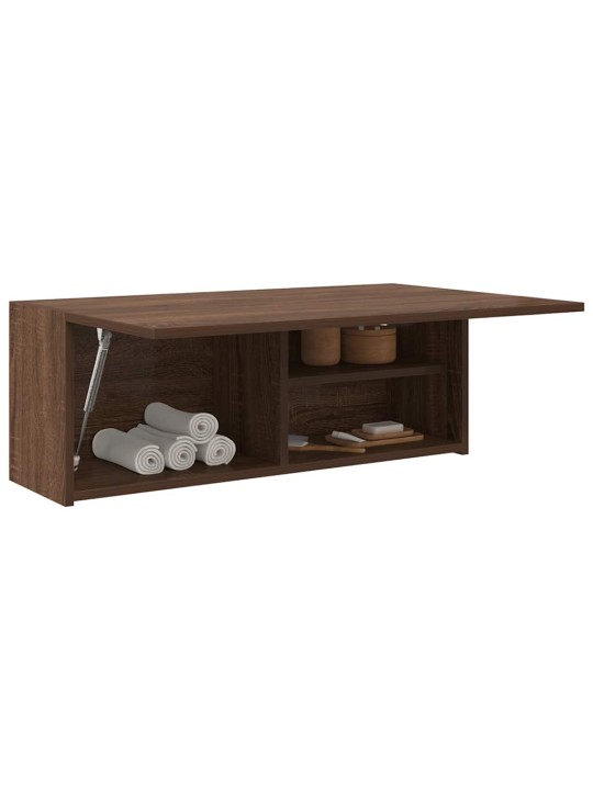 Koupelnová nástěnná skříňka hnědý dub 80 x 25 x 30 cm kompozit